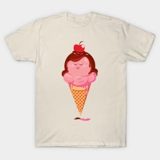 Tasty Strawberry Icecream Cone T-Shirt